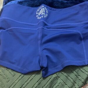 Feed Me Fight Me Royal Blue Women's Athletic Shorts